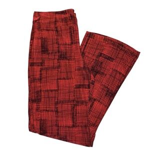 Ambrielle Red and Black Geometric Pajama Lounge Pants